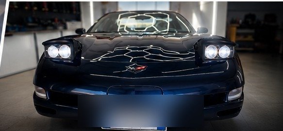 Corvette C5, vista frontale con logo Corvette Corvette C5, vista frontale con logo Corvette