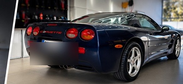 Corvette C5, vista 3/4 posteriore Corvette C5, vista 3/4 posteriore
